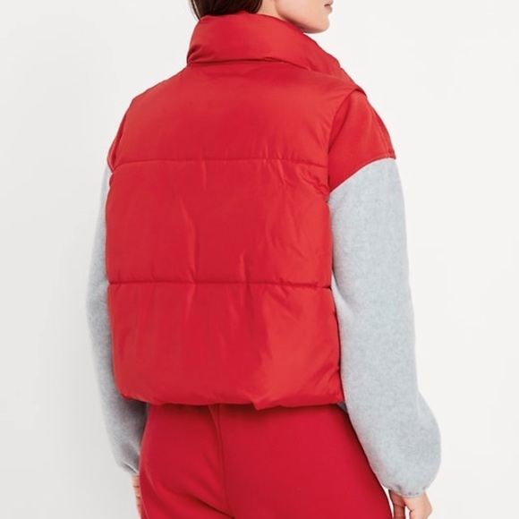 NWT OLD NAVY Quilted Puffer Vest Color Robbie Red - Picture 2 of 7